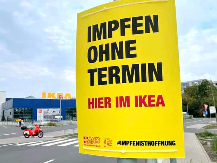 Impfangebote bei IKEA Tempelhof und IKEA Spandau verlängert