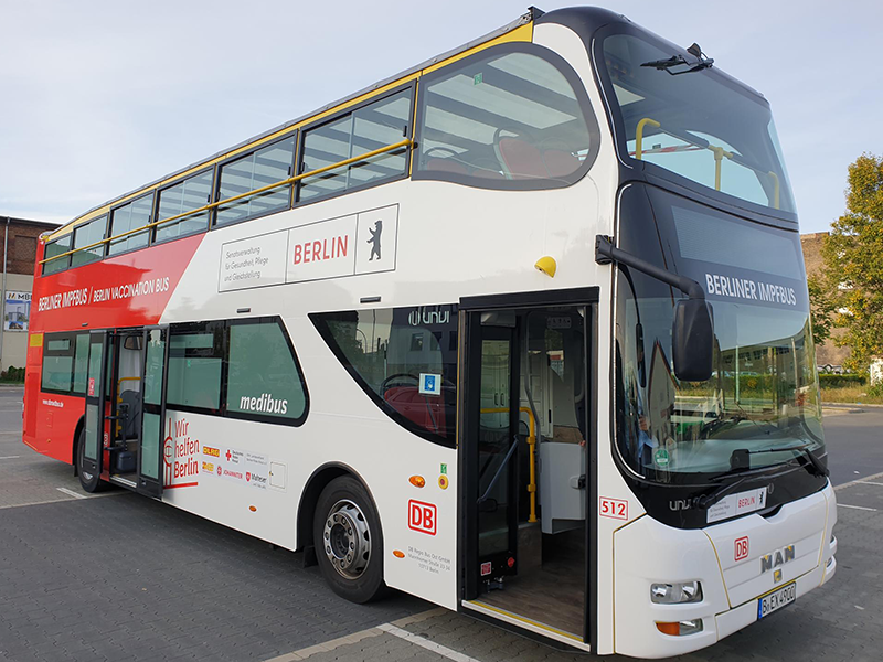 Vier Doppeldecker-Impfbusse ab Oktober unterwegs im Kiez