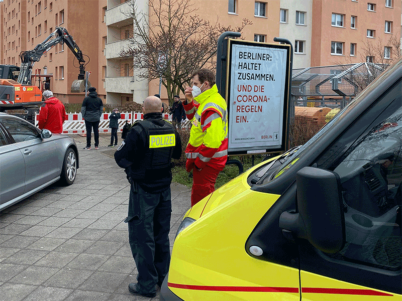 Katastrophenschutz-Einsatz in Neu-Hohenschönhausen