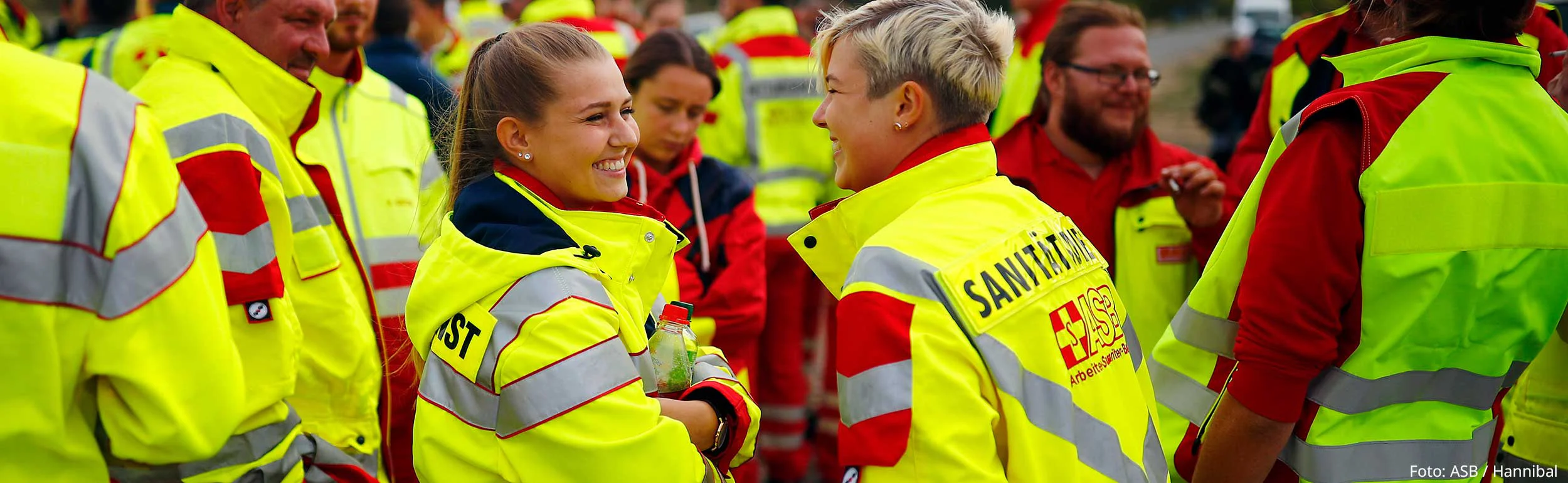 Samariter:innen bei Katastrophenschutzübung