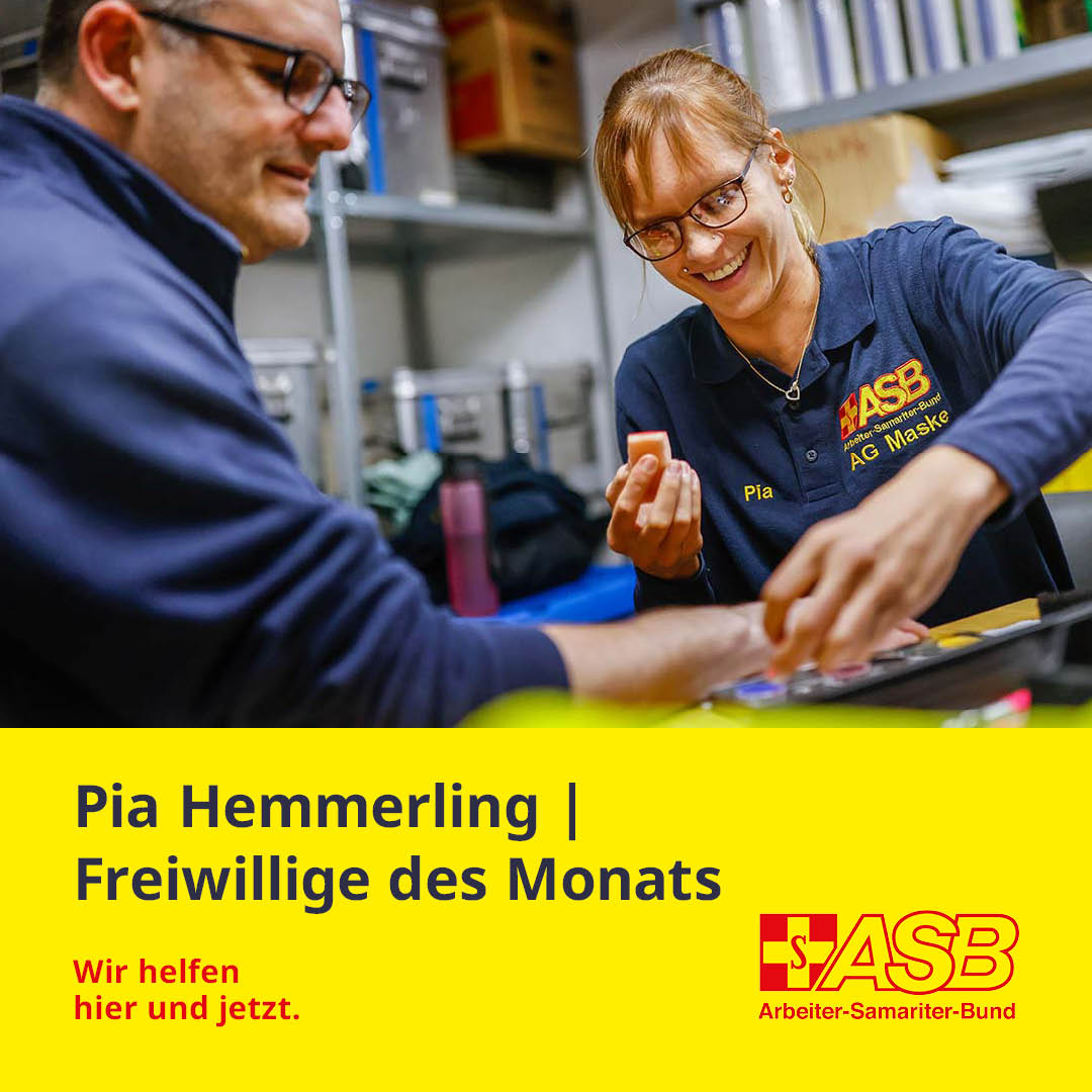 ASB Deutschland e.V. zeichnet Pia Hemmerling als Freiwillige des Monats aus